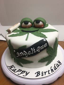 Atlanta Georgia Savannah Blood Shoot Eyes Pot Leaf Adult Designer Cake