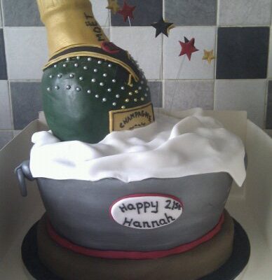 Champagne Bottle Cake