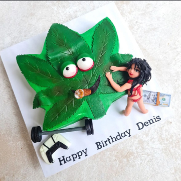 Chicago Illinois Marijuana Smoking Jane Pot Custom Cake