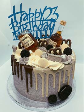 Delaware Dripping Cookies Bottles Candy Adult Custom Cake
