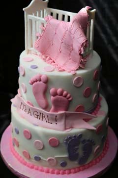 Denver Colorado Northglen Babys Crib Custom Foot Print Desiger Cake