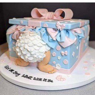 Detroit Michigan Baby Bum In A Box Custom Shower Cake