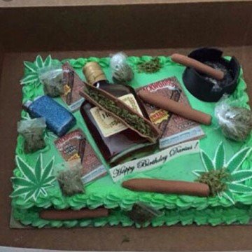 Exotic Pot Leaf smoking cake