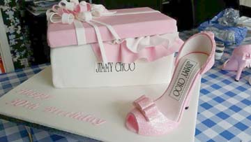 Light PinkJimmy Choo Chicago Illinois Fancy Dancy Shoe Box And Shoe Custom Cake