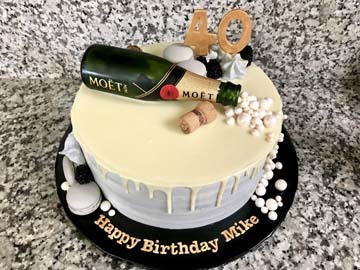 Maryland Fredericks Pouring Champagne Designer Custom Cake