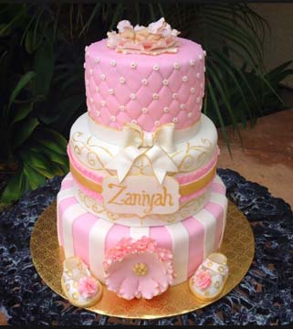 Miami Florida Key West Three Tier Fantasy Custom Shower Cake