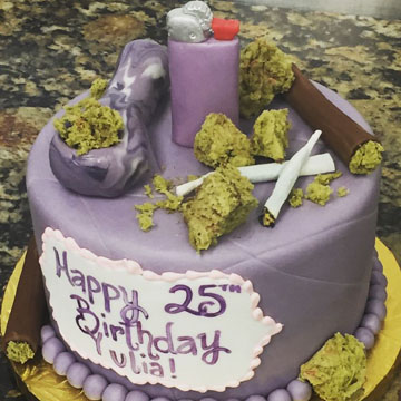 New Orleans Louisiana Smoke It Bong Weed Joints Custom Cake