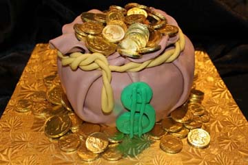 Reno Las Vegas Nevada Casino Bag Money Custom cake