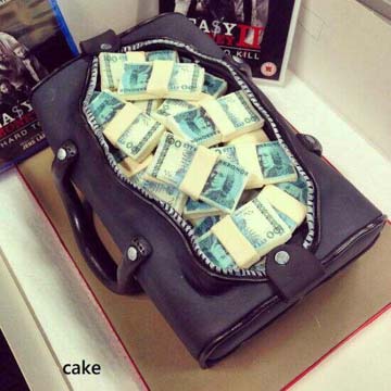 Rhode Island Massachusetts Satchel Of Money Custom Adult Cake