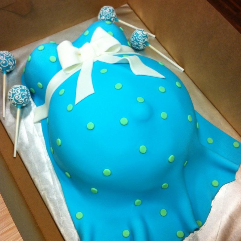 Blue and white Lollipop Cake